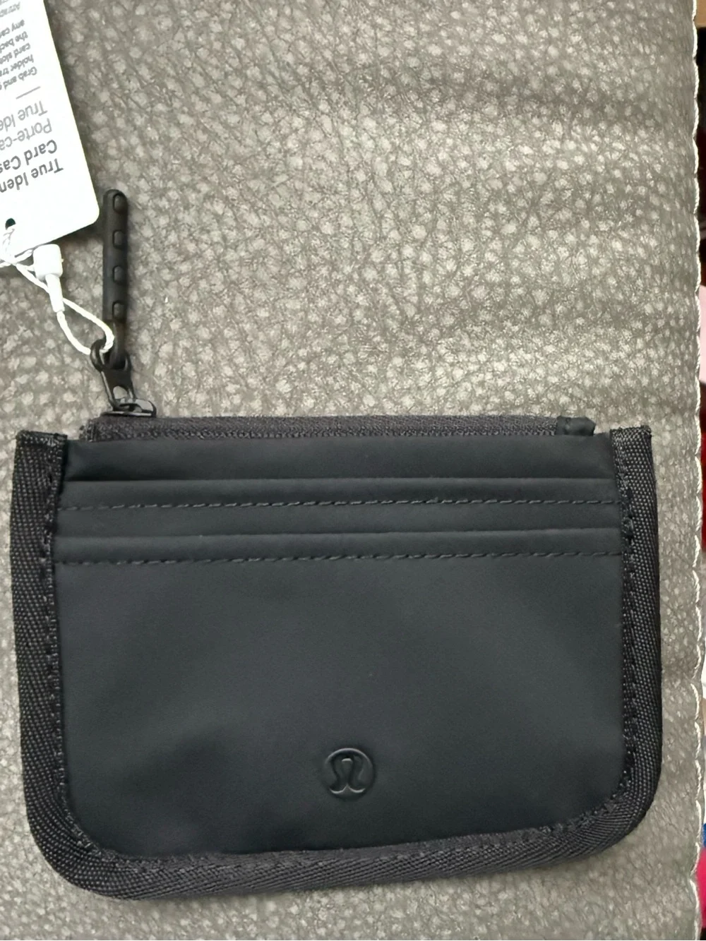 lululemon athletica Black Zip Card & Key Holder